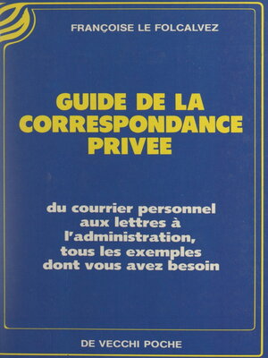cover image of Guide de la correspondance privée